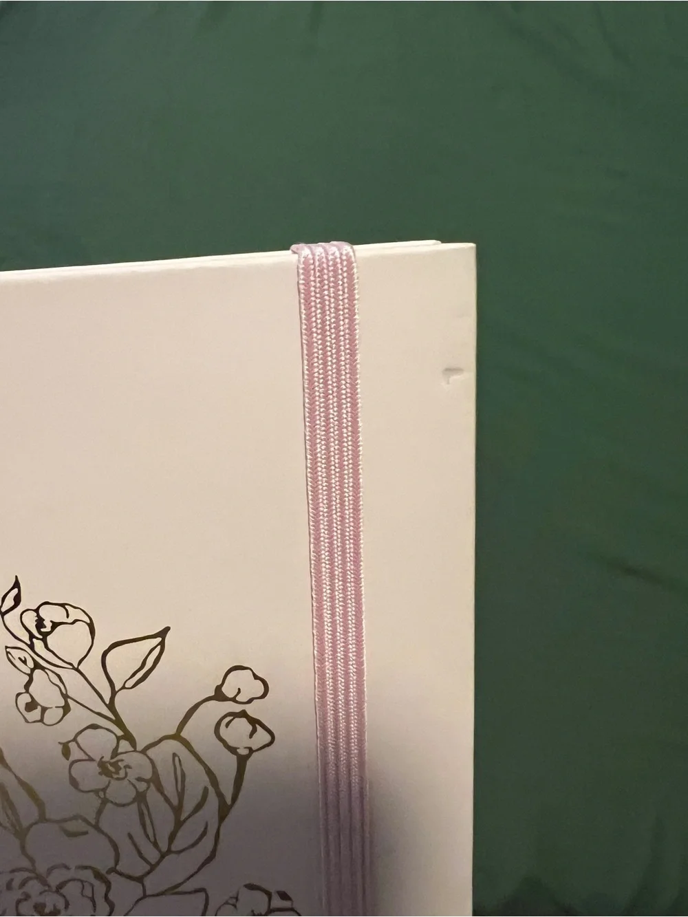 Gold Foil Floral on Light Pink Hardcover Notebook